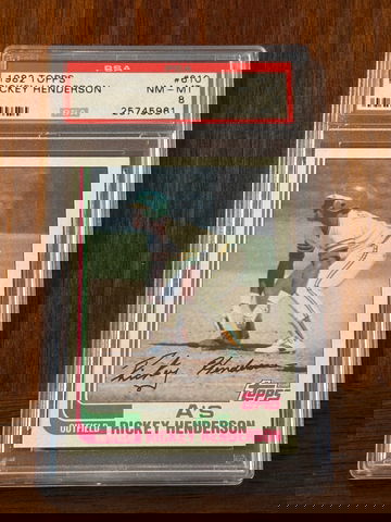 1982 Topps Rickey Henderson HOF PSA 8 Oakland Athletics