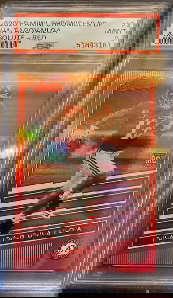 2020 panini chronicles draft picks 3 tua tagovailoa absolute red psa 9 