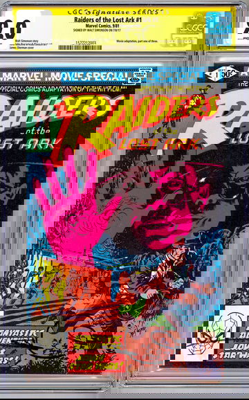 RAIDERS OF THE LOST ARK #1 CGC-SS 9.0 SIGNED WALT SIMONSON FILM ADAP PT 1/3 1982