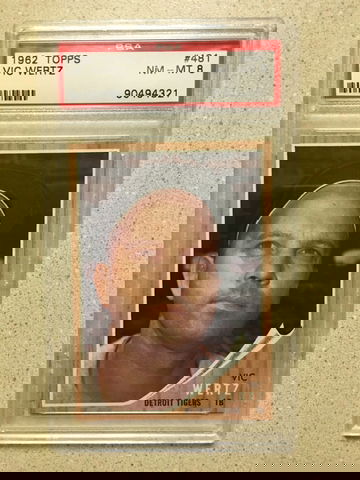 1962 Topps #481 Vic Wertz PSA 8 NM-MT TIGERS