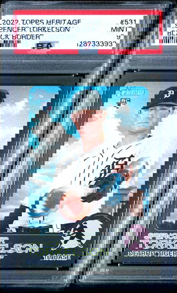 Spencer Torkelson - 2022 Topps Heritage High Number Black Border RC  PSA 9 Mint