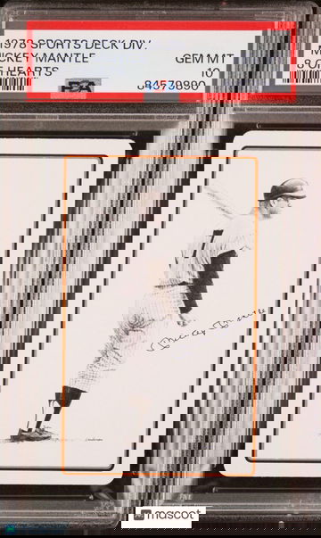 1978 Sports Deck Divison Mickey Mantle PSA 10 - Yankees - HOF - Eight of Hearts