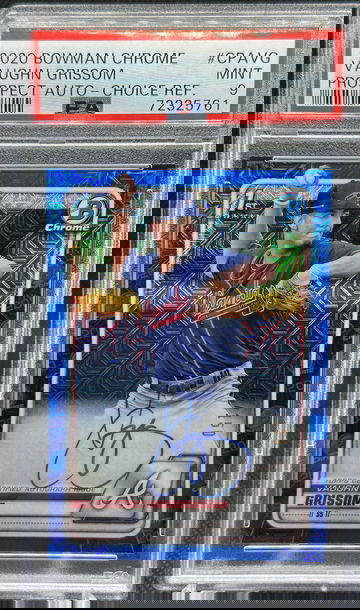 2020 Bowman Chrome PROSPECT BLUE REFRACTOR AUTO RC Vaughn Grissom /150 PSA 9!