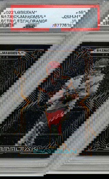 2022 PANINI OBSIDIAN ELECTRIC ETCH ORANGE PATRICK MAHOMES CHIEFS 75 PSA 10