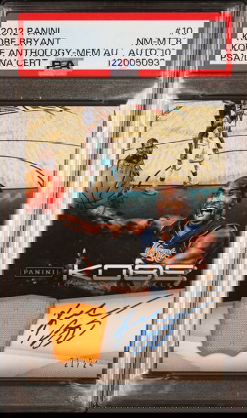 2012 KOBE BRYANT PANINI KOBE ANTHOLOGY /24 PSA 8