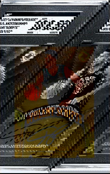 Giannis Antetokounmpo 2017 Opulence Opulent Auto Holo Gold #09/10 SGC 8.5