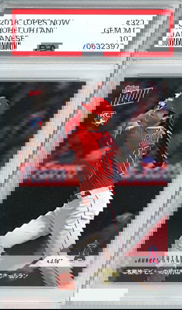 2018 TOPPS NOW SHOHEI OHTANI #32J JAPANESE ROOKIE PSA 10 GEM MT