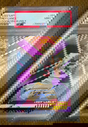 2022 Panini XR Trey Lance Purple Auto /5 PSA 9 #56