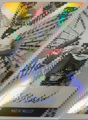 2022 Leaf Valiant Malik Willis Autograph #BA-MW1 2/5 - SSP Rare Rookie Auto - Green Bay Packers / Titans