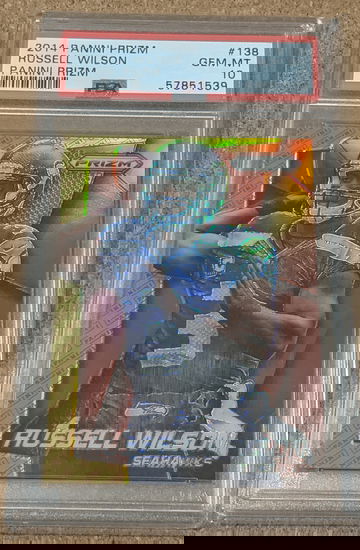 2014 Prizm 🏈 Russell Wilson Panini Prizm Refractor PSA 10 Seahawks SP 🔥
