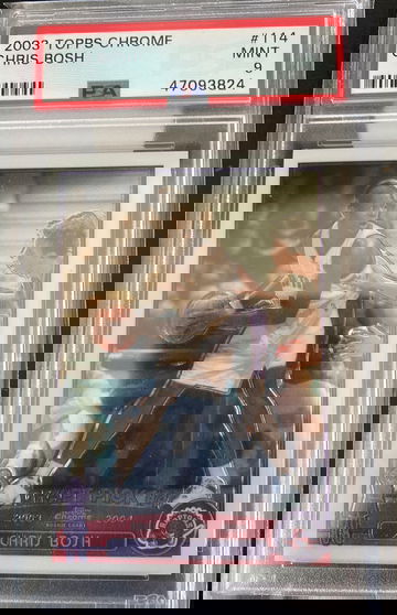 Chris bosh 2003 topps chrome rookie psa 9