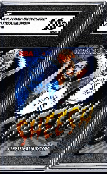 2023-24 Panini Hoops Premium Stock #9 Tyrese Haliburton Sheesh SGC 10