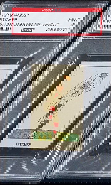 1919 W552 Hand Cut Position Drawings Pitcher - PSA 9 MINT (POP 1 none higher)