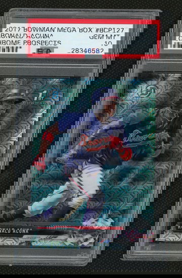 Ronald Acuna 2017 Bowman Mega Box Chrome Prospects PSA 10