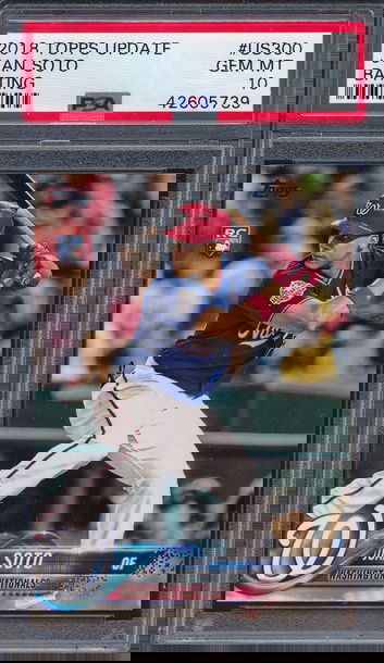 2018 Topps Update #US300 Juan Soto Batting RC Rookie PSA 10