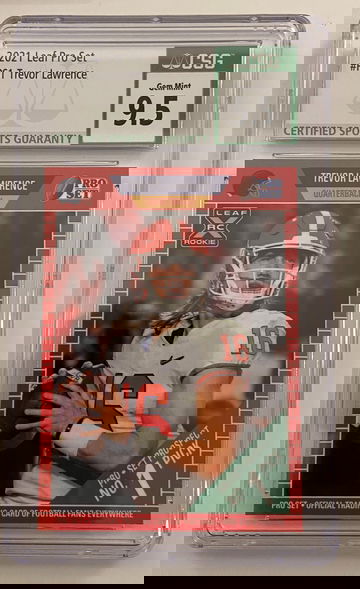 Trevor Lawrence 2021 Leaf Pro Set Rookie Card RC CSG 9.5 Gem Mint