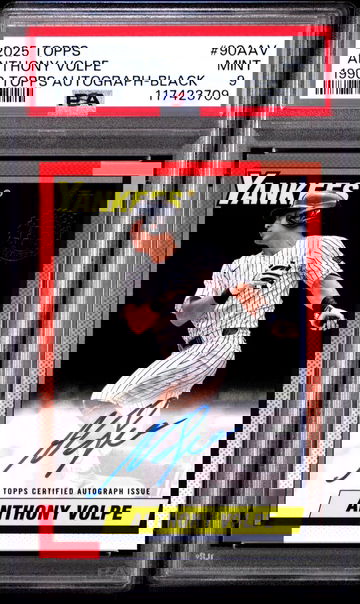 2025 Topps 1990 Topps Auto Black /10 PSA 9
