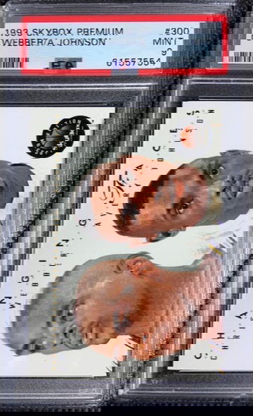 1993 - 94 Skybox Premium #300 Chris Webber Avery Johnson DUAL ROOKIE PSA 9 POP 5