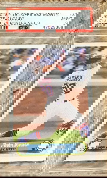 2018 Topps 582 Montgomery Club '72 Poster Set 3 Pete Alonso - PSA 9 MINT