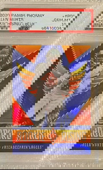 2020 Panini Phoenix Rookie Rising Jalen Hurts RC #31/35 Blue SSP PSA 10 Gem Mint 