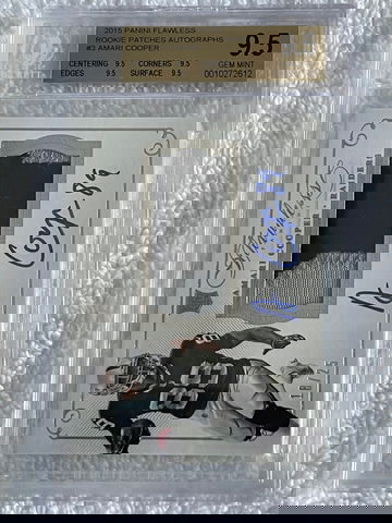2015 Flawless Amari Cooper RPA /25 BGS 9.5/10 TRUE GEM