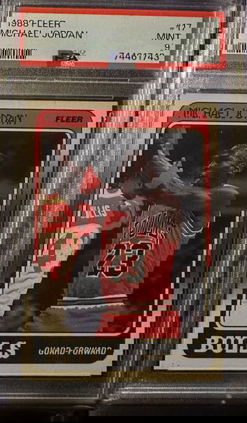 1988 Fleer Basketball #17 Michael Jordan Chicago Bulls HOF PSA 9 