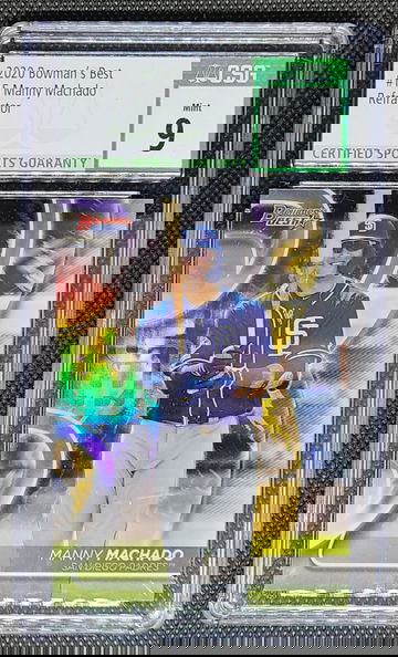 2020 Bowman's Best #15 Manny Machado Refractor CSG 9 Mint