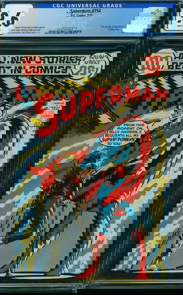 SUPERMAN #254, CGC 9.6 NM+