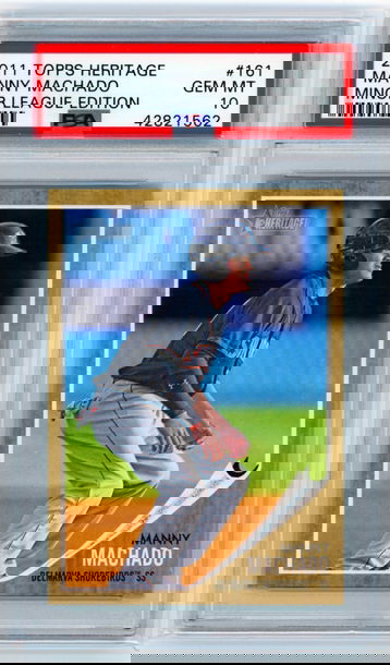 2011 Topps Heritage Minor League Edition #161 Manny Machado PSA 10 GEM MINT!