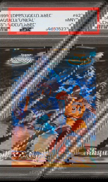 1999 TOPPS SHAQUILLE O'NEAL GOLD LABEL CLASS 1 CLASS 1-GOLD LABEL #62 PSA 9 BK.A1.47