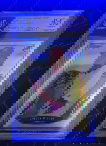 2013 Bowman Chrome Refractor #32 Shelby Miller BGS 9.5