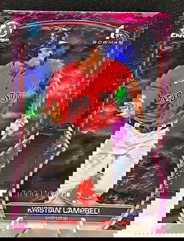 2023 Bowman Draft 1st Chrome  Fuchsia Lunar  Kristian Campbell  /199 SSP  (RC)  Red Sox 