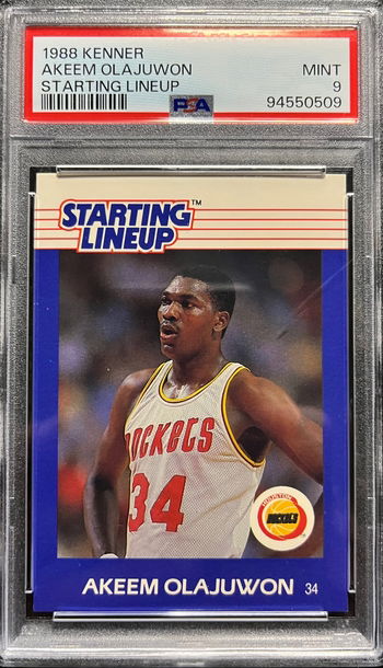 1988 Kenner Starting Lineup Cards - Hakeem Olajuwon PSA 9 MINT