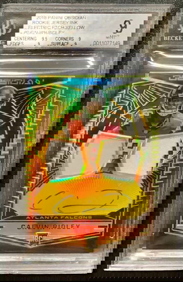 2018 Obsidian Calvin Ridley Yellow RPA /10 BGS 9/10