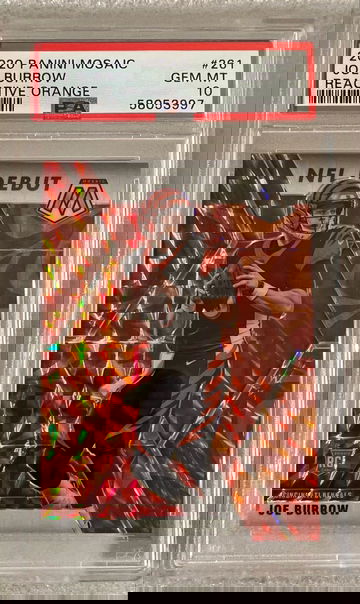 2020 Panini Mosaic Joe Burrow RC #261 Reactive Orange PSA 10 Gem Mint