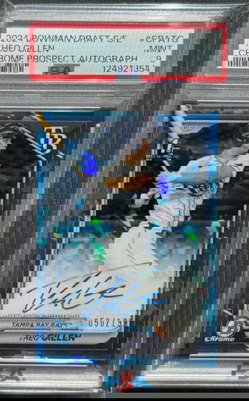 2024 Bowman Draft Sapphire Theo Gillen 1st Bowman Chrome Autograph PSA 9