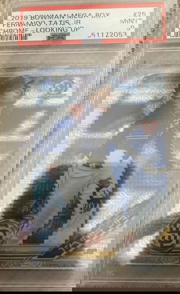 2019 bowman chrome mega mojo refractor Fernando Tatis jr psa 9 mint 