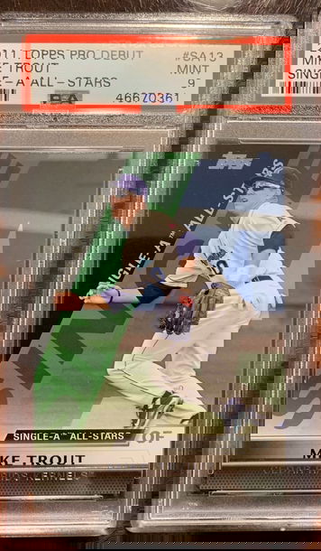 MIKE TROUT 2011 Topps Pro Debut RC Single A ALL-STARS Rookie PSA 9