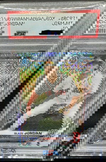 2021 BOWMAN CHROME PROSPECTS BLAZE JORDAN MEGA BOX PSA 10!