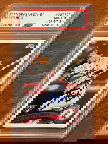 2011 Topps Update Mike Trout RC #US175 Auto PSA 9/10 