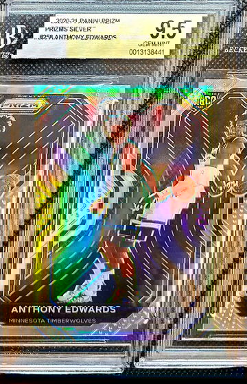 2020 Prizm Anthony Edwards #258 Silver Prizm BGS 9.5 *Small Chip bottom edge