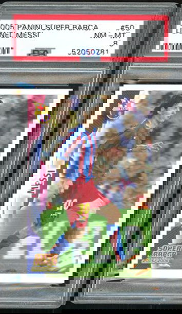 2005 Panini Super Barca #50 Lionel Messi PSA 8 (2nd Year)