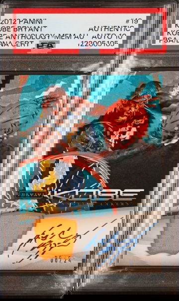 2012 KOBE BRYANT PANINI KOBE ANTHOLOGY Jersey Number 8/24 PSA Authentic