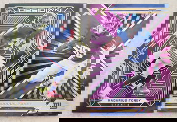 Kadarius Toney RC LOT 2021 Obsidian Yellow /25 & XR Purple /25