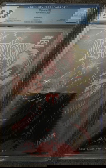 Venom #25 Second Print - CGC 9.8- #190 Legacy - White Pages 