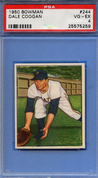 1950 Bowman Dale Coogan PSA 4 VG-EX