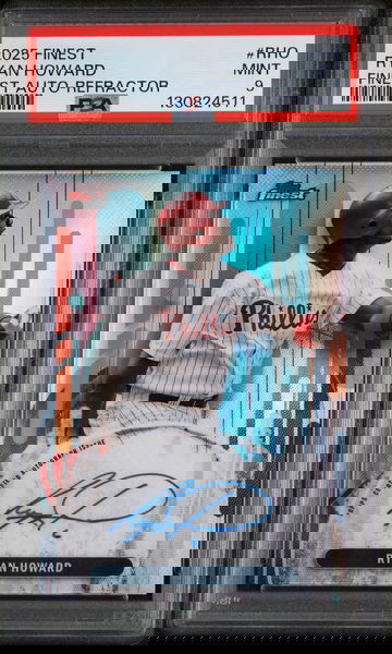 2025 Topps Finest Finest Autographs Refractor Ryan Howard #RHO PSA 9