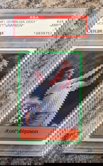 1981 Donruss Scott Simpson PSA 9 Golf