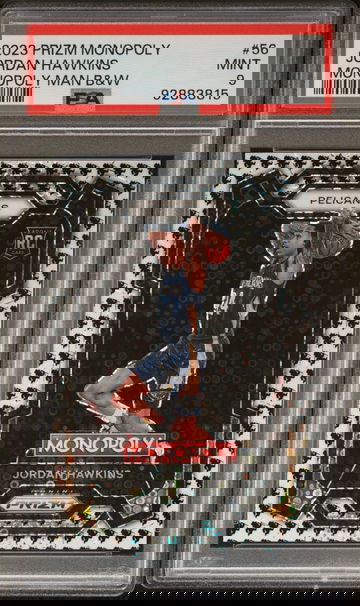 2023 Prizm Monopoly B&W Jordan Hawkins #56 RC PSA 9