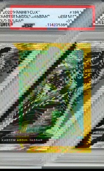 2020 PANINI FLUX GOLD PULSAR #194 KAREEM ABDUL JABBAR PSA 10 LOW POP VERY RARE